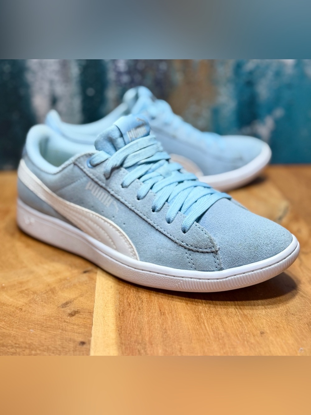 PUMA Minimalist Vikky V3‎ Suede Sneakers Nitro Blue Women’s Size 6.5